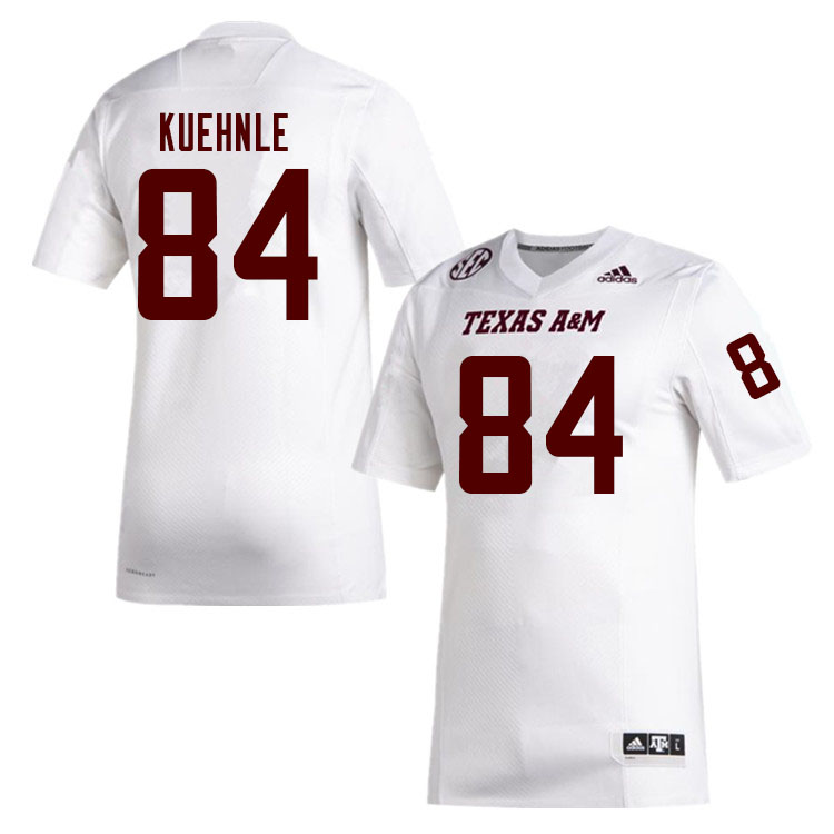 Men #84 William Kuehnle Texas A&M Aggies College Football Jerseys Sale-White - Click Image to Close